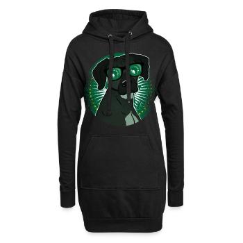 Afrikanische Union - Hoodie-Kleid - Schwarz - Vorne