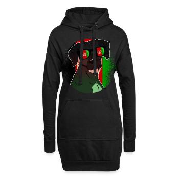 Afghanistan - Hoodie-Kleid - Schwarz - Vorne