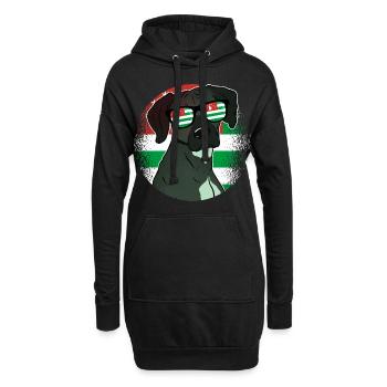Abkhazie - Sweat-shirt à capuche long Femme - noir - Devant