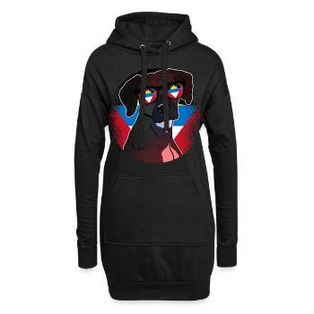Antigua und Barbuda - Hoodie-Kleid - Schwarz - Vorne