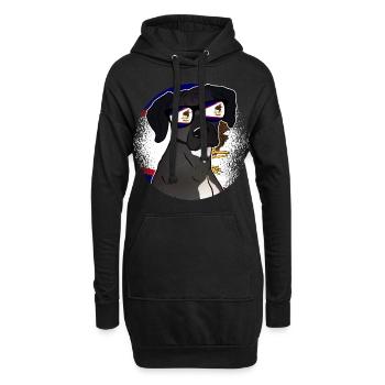Amerikanisch-Samoa - Hoodie-Kleid - Schwarz - Vorne