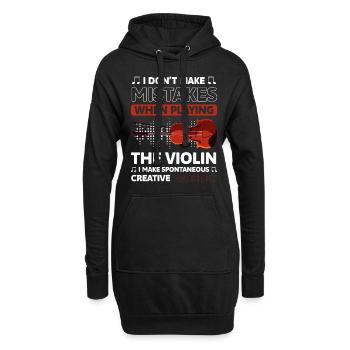 Musiker Violinist Klassik Streichinstrument - Hoodie-Kleid - Schwarz - Vorne