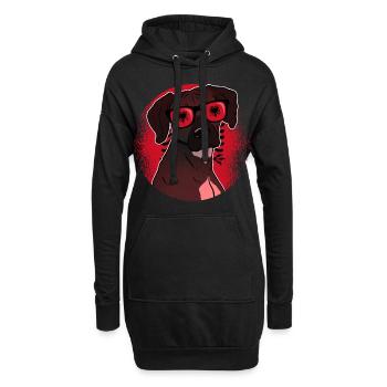 Albanien - Hoodie-Kleid - Schwarz - Vorne