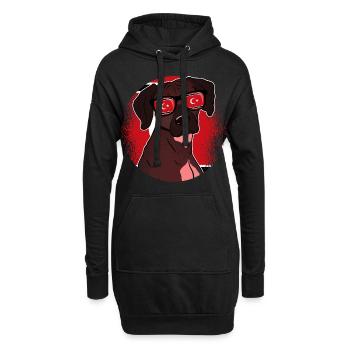 Aceh - Sweat-shirt à capuche long Femme - noir - Devant