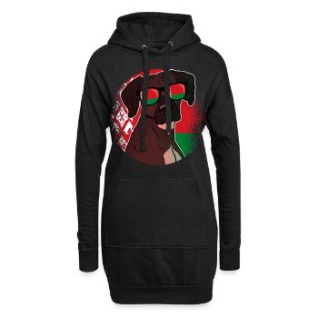 Weißrussland - Hoodie-Kleid - Schwarz - Vorne