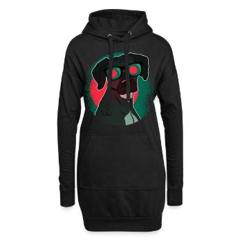 Bangladesh - Sweat-shirt à capuche long Femme - noir - Devant