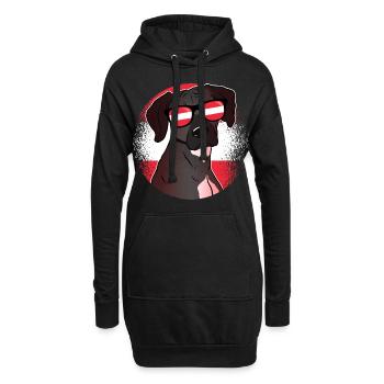 Autriche - Sweat-shirt à capuche long Femme - noir - Devant