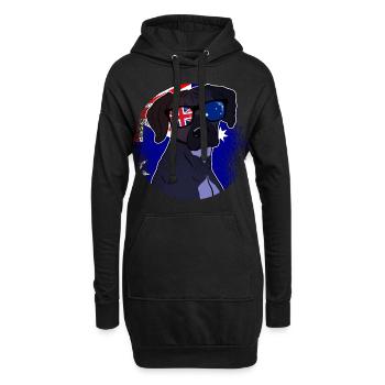 Australien - Hoodie-Kleid - Schwarz - Vorne