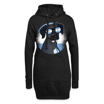 Argentinien - Hoodie-Kleid - Schwarz - Vorne