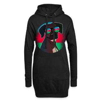 Azerbaïdjan - Sweat-shirt à capuche long Femme - noir - Devant