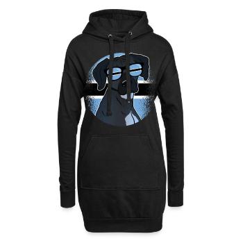 Botswana - Hoodie-Kleid - Schwarz - Vorne