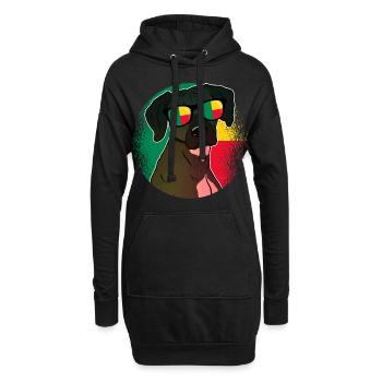 Benin - Hoodie-Kleid - Schwarz - Vorne