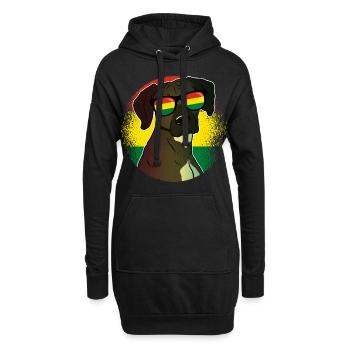 Bolivien - Hoodie-Kleid - Schwarz - Vorne