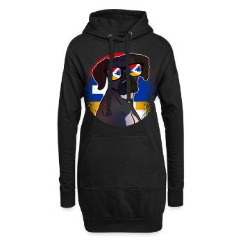 Artsakh - Sweat-shirt à capuche long Femme - noir - Devant