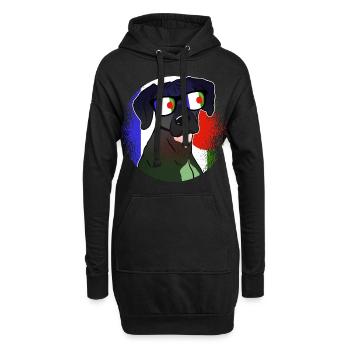Batwa - Sweat-shirt à capuche long Femme - noir - Devant
