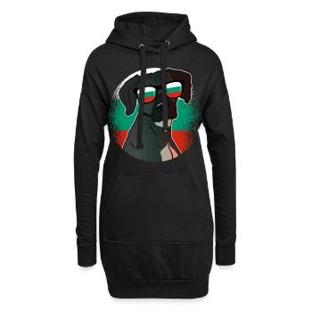 Bulgarie - Sweat-shirt à capuche long Femme - noir - Devant