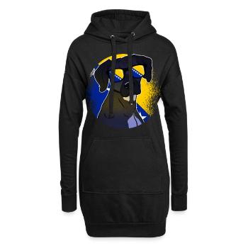 Bosnien und Herzegowina - Hoodie-Kleid - Schwarz - Vorne