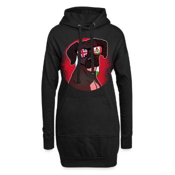 Bermuda - Hoodie-Kleid - Schwarz - Vorne