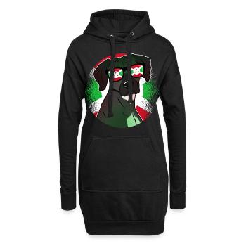 Burundi - Hoodie-Kleid - Schwarz - Vorne