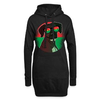 Burkina Faso - Sweat-shirt à capuche long Femme - noir - Devant