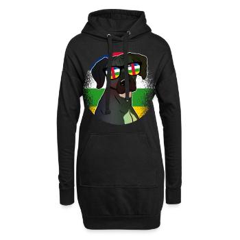 Zentralafrikanische Republik - Hoodie-Kleid - Schwarz - Vorne