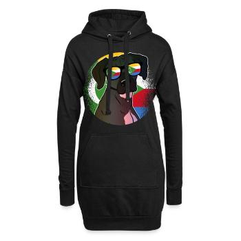Komoren - Hoodie-Kleid - Schwarz - Vorne