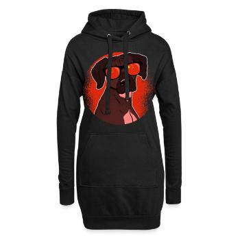 Chine - Sweat-shirt à capuche long Femme - noir - Devant