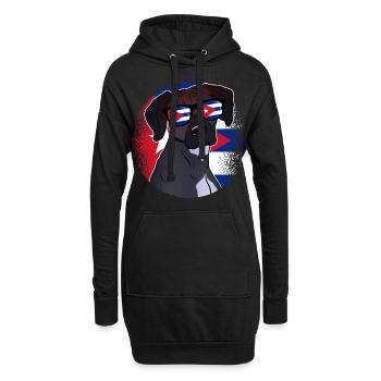 Kuba - Hoodie-Kleid - Schwarz - Vorne