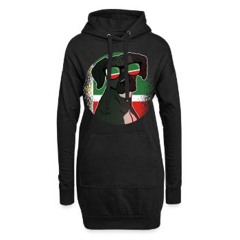 Tchétchénie - Sweat-shirt à capuche long Femme - noir - Devant