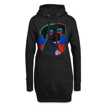 Daghestan - Sweat-shirt à capuche long Femme - noir - Devant