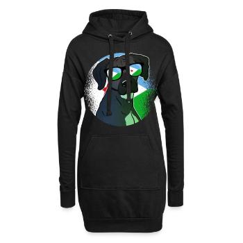 Dschibuti - Hoodie-Kleid - Schwarz - Vorne
