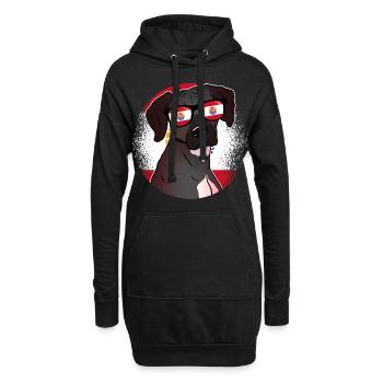 Französisch-Polynesien - Hoodie-Kleid - Schwarz - Vorne