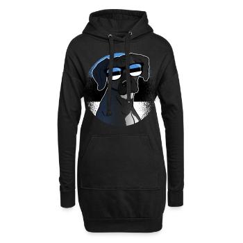Estland - Hoodie-Kleid - Schwarz - Vorne