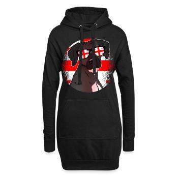 Georgien - Hoodie-Kleid - Schwarz - Vorne