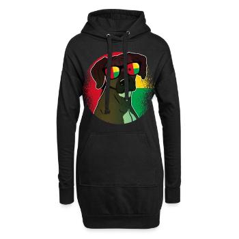 Guinée-Bissau - Sweat-shirt à capuche long Femme - noir - Devant