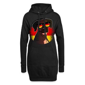Deutschland - Hoodie-Kleid - Schwarz - Vorne