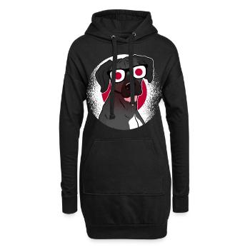 Japan - Hoodie-Kleid - Schwarz - Vorne