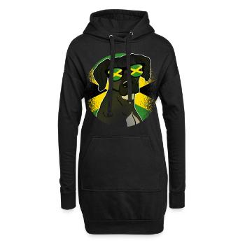 Jamaïque - Sweat-shirt à capuche long Femme - noir - Devant