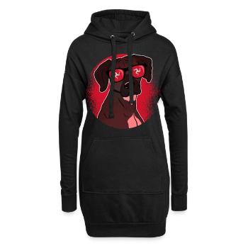 Île de Man - Sweat-shirt à capuche long Femme - noir - Devant