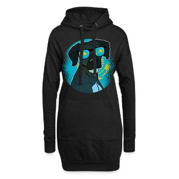 Kazakhstan - Sweat-shirt à capuche long Femme - noir - Devant