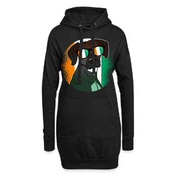 Elfenbeinküste - Hoodie-Kleid - Schwarz - Vorne