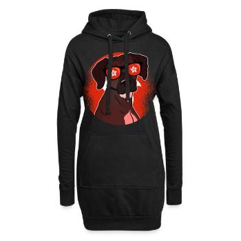 Hongkong - Hoodie-Kleid - Schwarz - Vorne