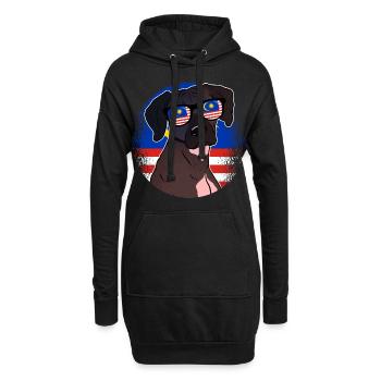 Malaisie - Sweat-shirt à capuche long Femme - noir - Devant