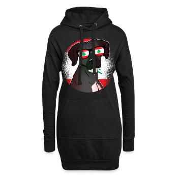 Libanon - Hoodie-Kleid - Schwarz - Vorne