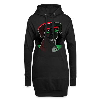 Libyen - Hoodie-Kleid - Schwarz - Vorne