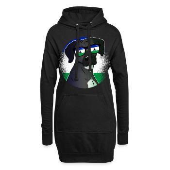 Lesotho - Hoodie-Kleid - Schwarz - Vorne