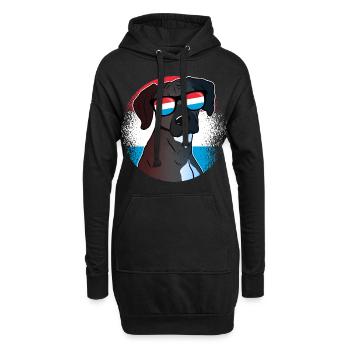 Luxemburg - Hoodie-Kleid - Schwarz - Vorne