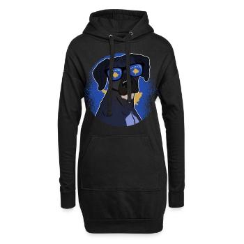 Kosovo - Hoodie-Kleid - Schwarz - Vorne