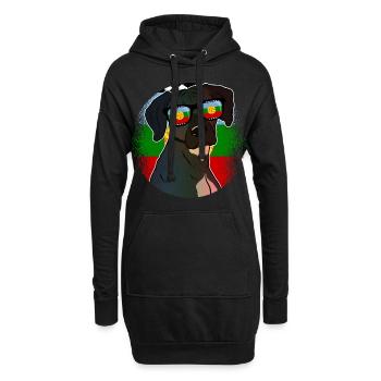 Mapuche - Hoodie-Kleid - Schwarz - Vorne