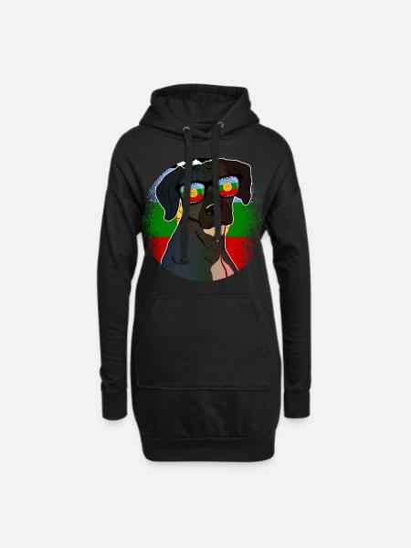Mapuche - Hoodie-Kleid - Schwarz